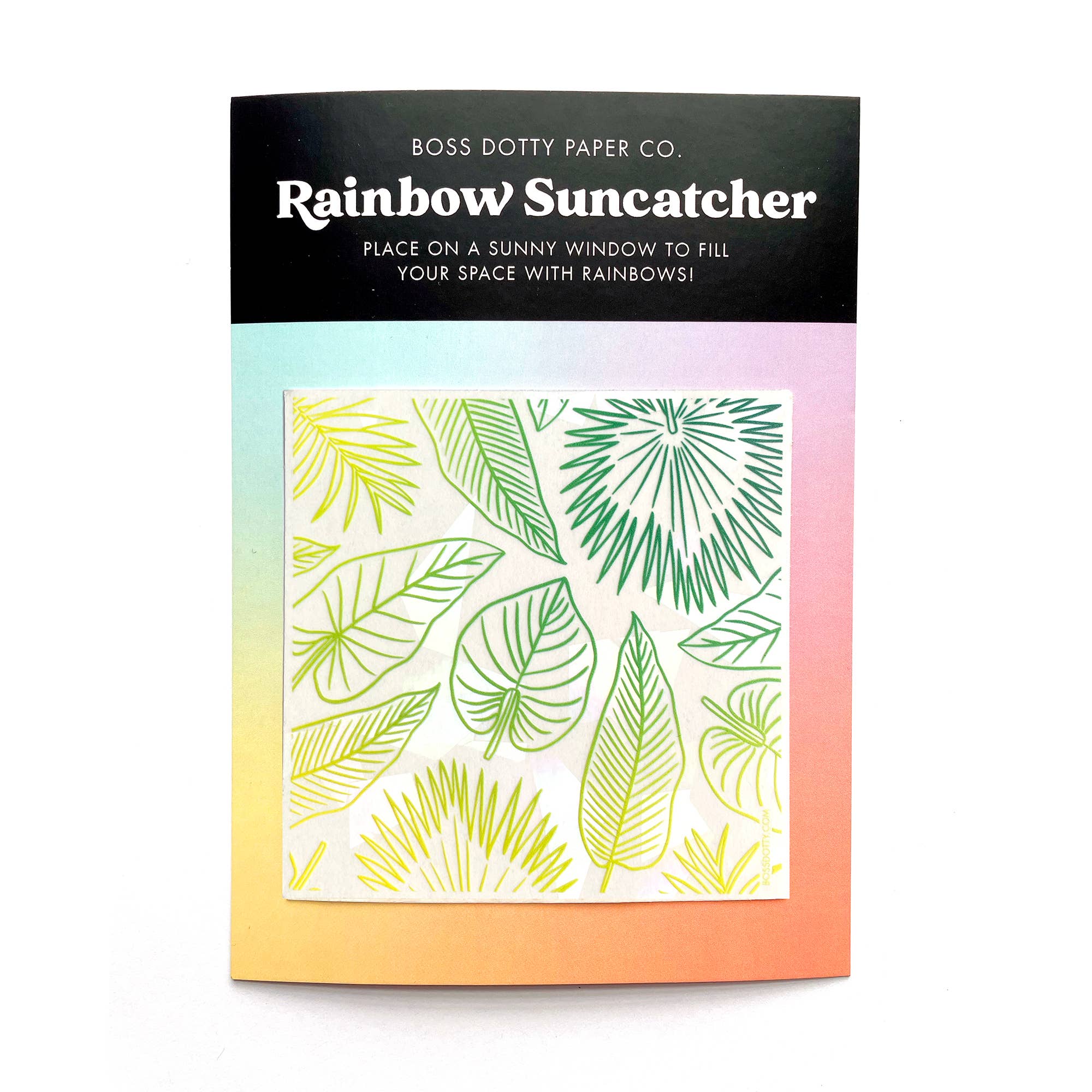 Boss Dotty Paper Co. - Wholesale Suncatcher - Botanicals Rainbow Suncatcher Sticker1