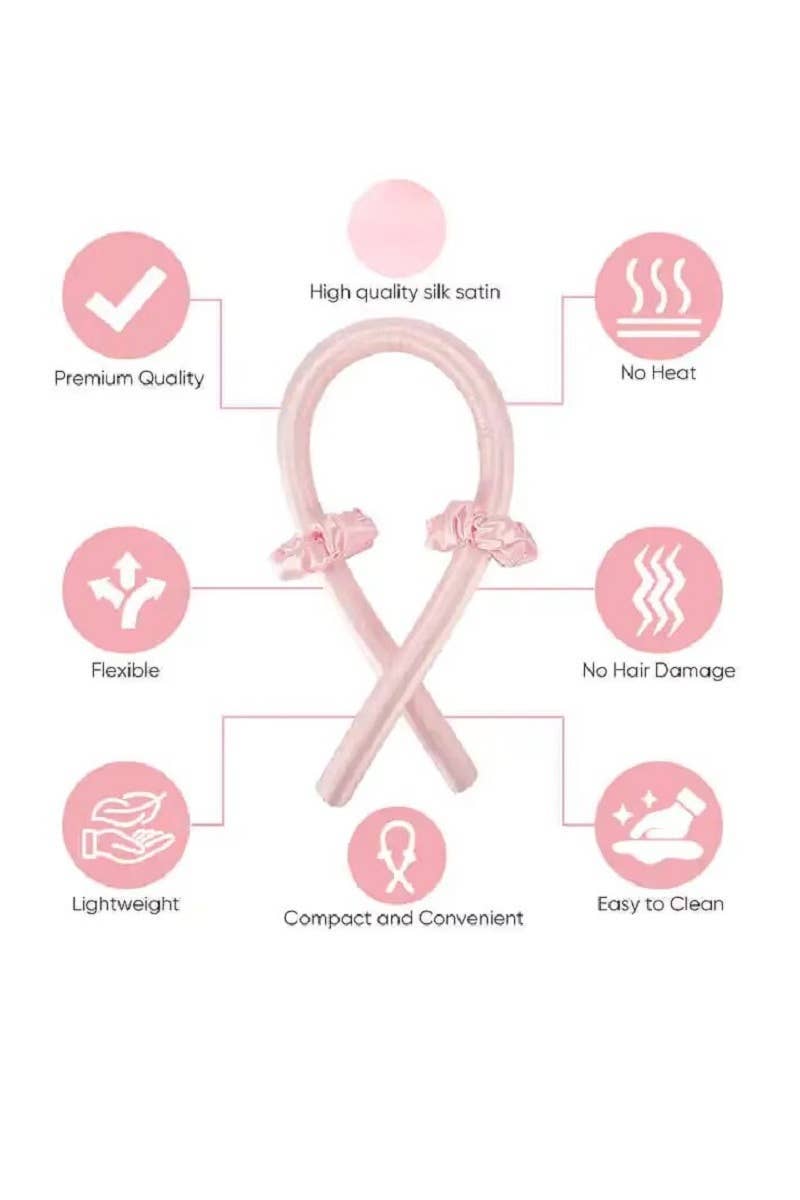 WHITE Heatless Hair Curler Curling Set for wholesale on Faire1