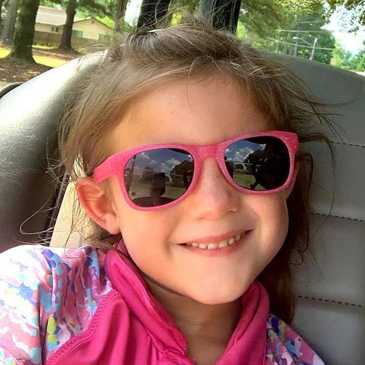 Roshambo Eyewear - Wholesale Sunglasses - Kids - Pink Glitter Sunglasses5