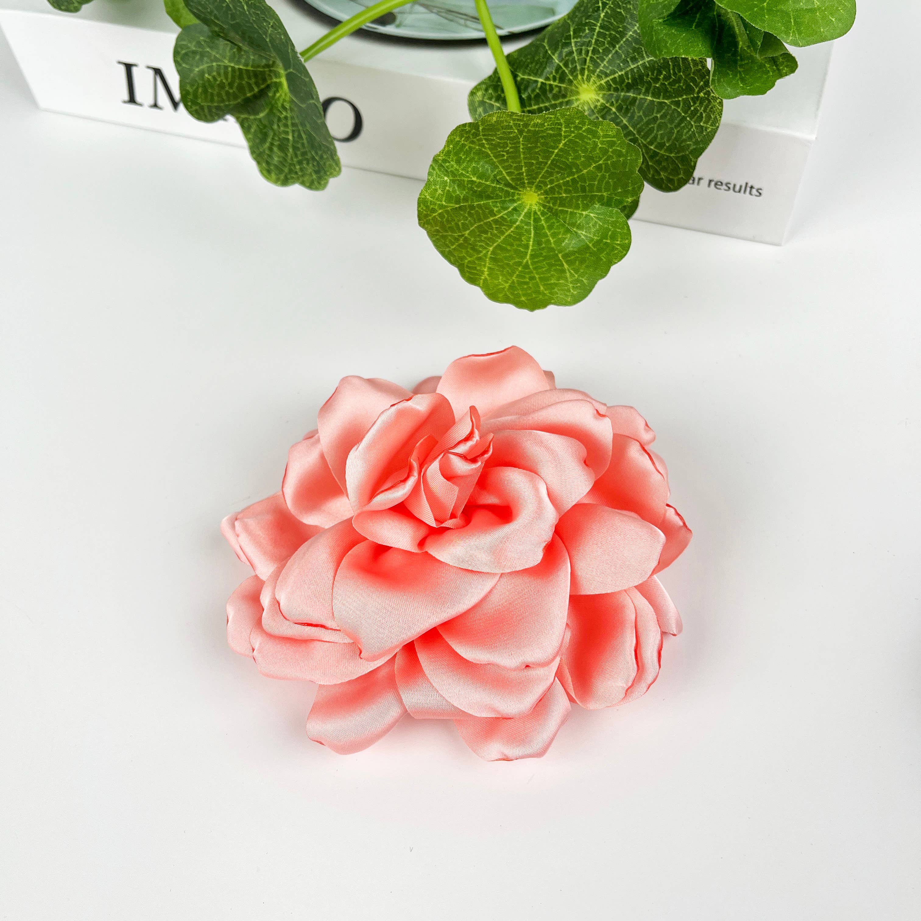 SoapElenGlen - Wholesale Hair Clip - Women's - Fabric Flower Hair Clips, Rose Duckbill Clip7