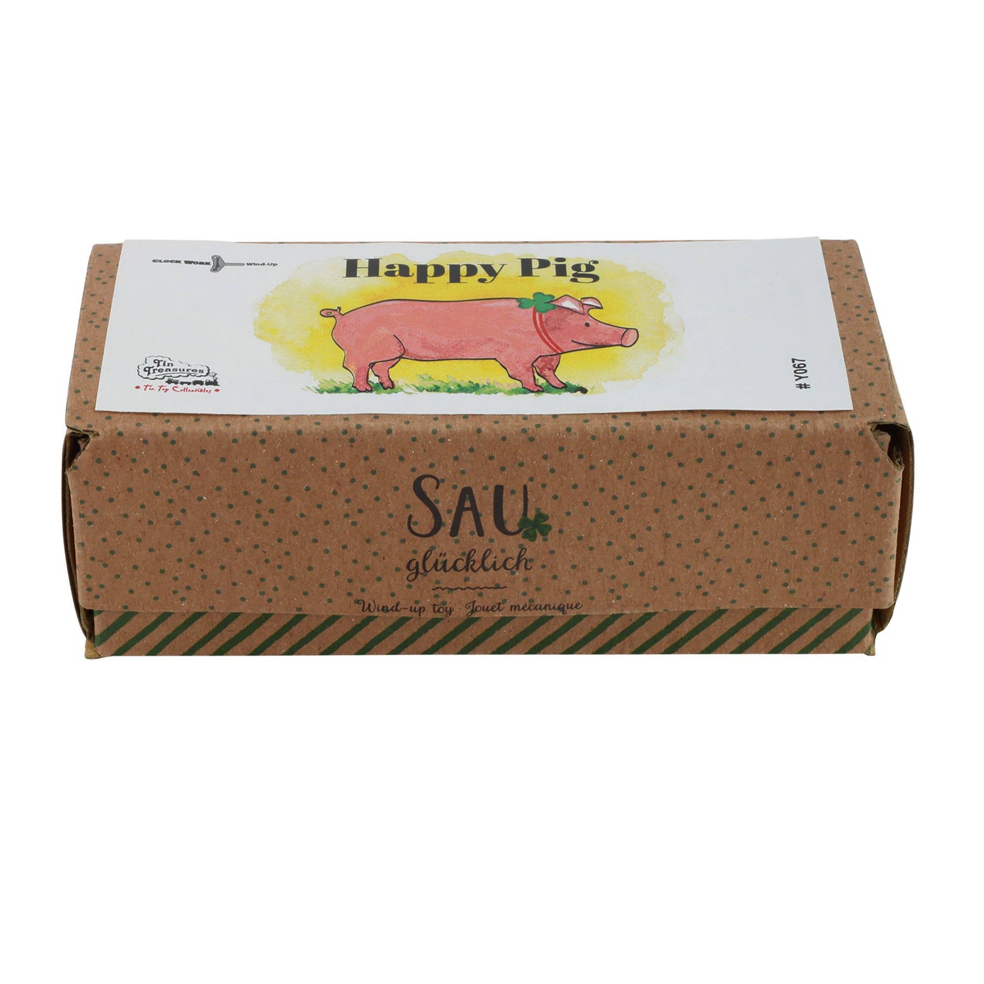 Tribal Trade GmbH - Venta al por mayor Figura decorativa - Cerdito de hojalata feliz con trébol de la suerte11