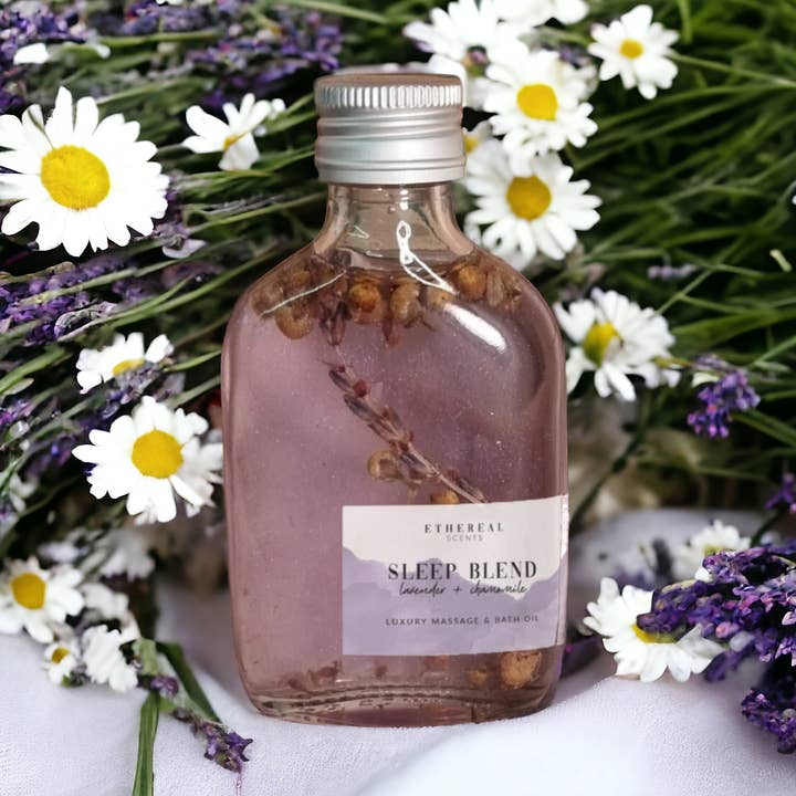 Sleep Blend Lavender & Chamomile Bath & Massage Oil for wholesale by Ethereal Scents