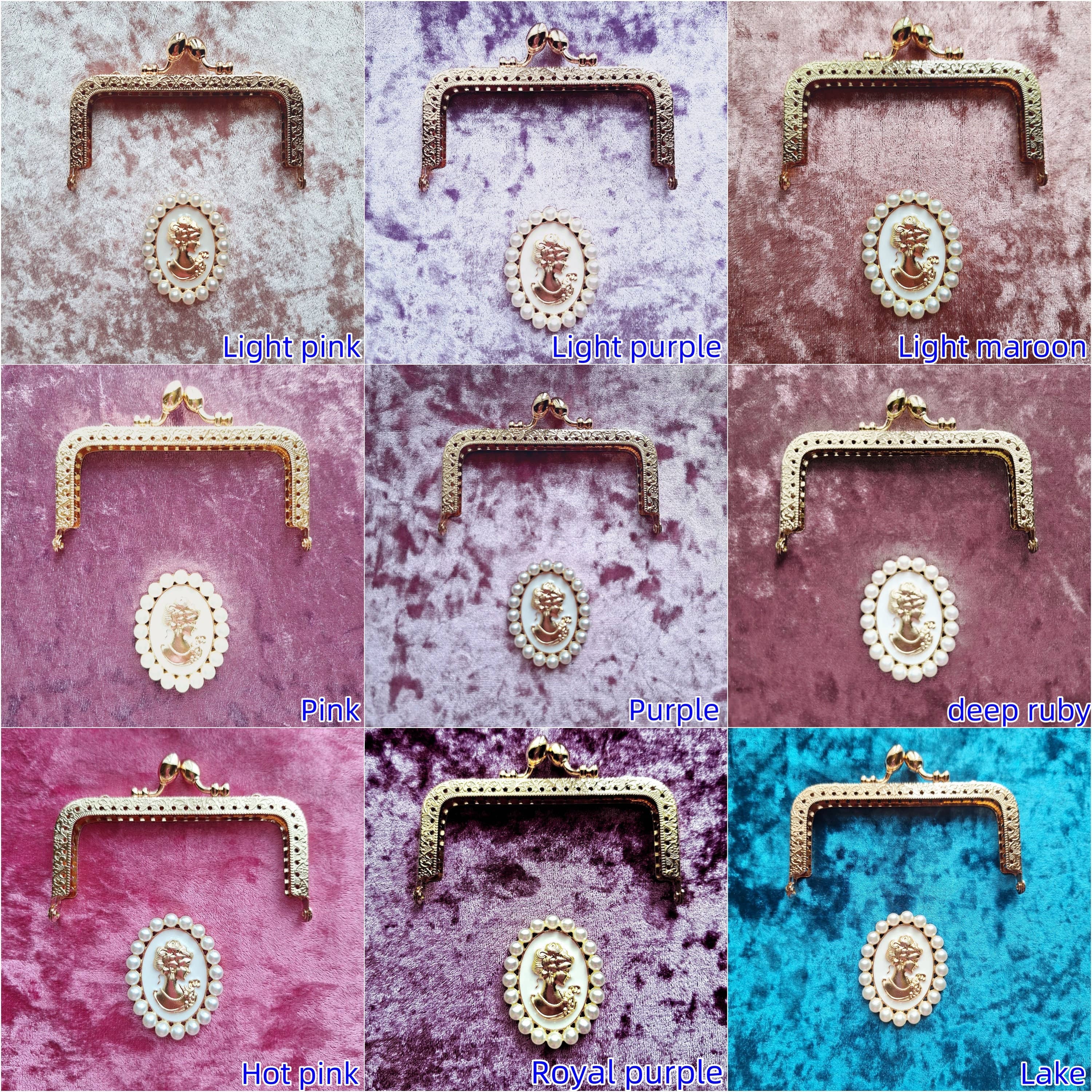 LeisTextileStudio - Wholesale Wallet - Women's - Handmade Velvet Vintage Kiss lock Handbag With Card Holder11