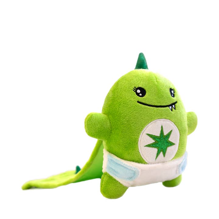 Chomp le dinosaure vert Lovey pour la vente par Sleepy Bub