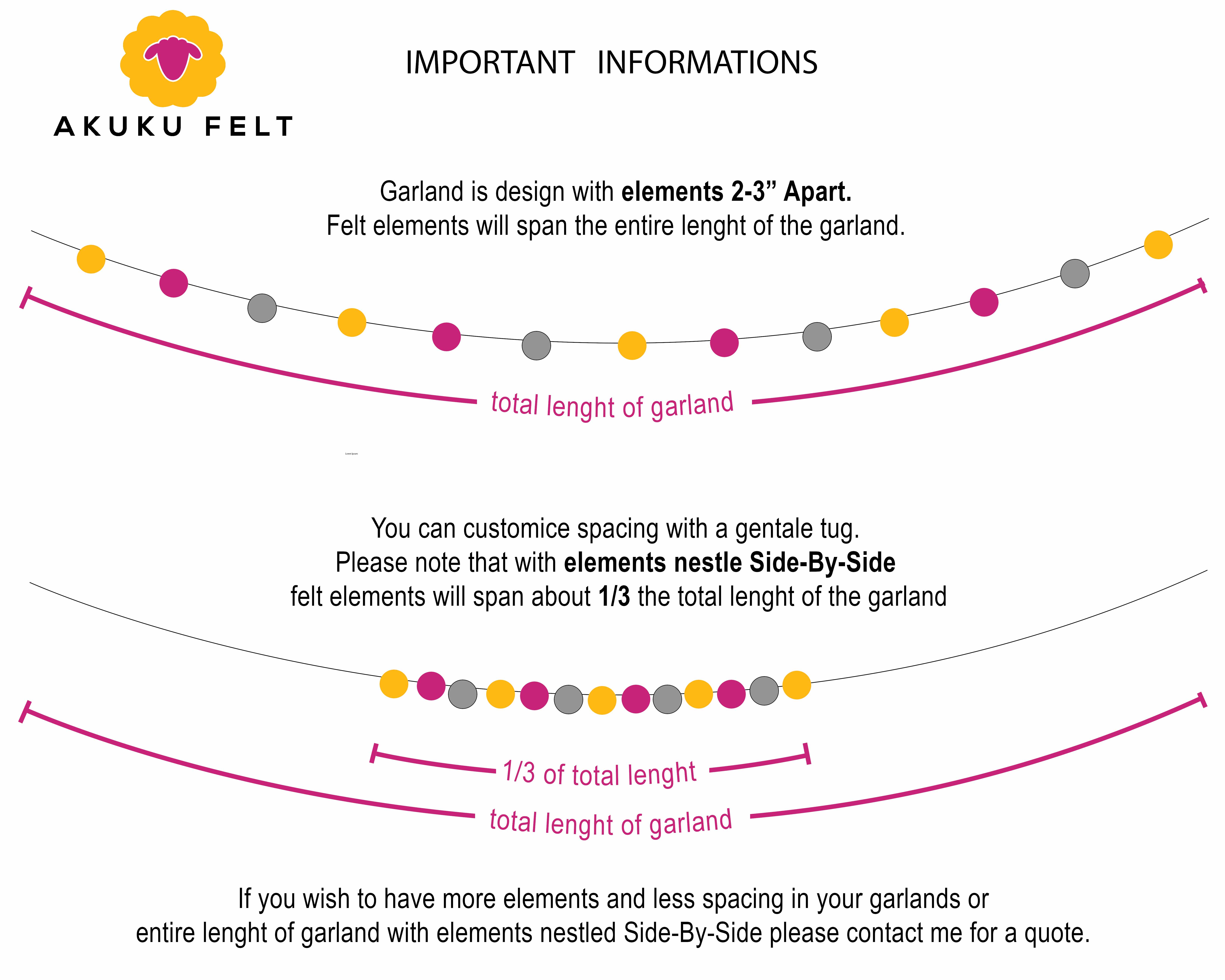 AKUKU – Großhandel Wimpel/Girlande – Weihnachtsgirlande aus Filz5