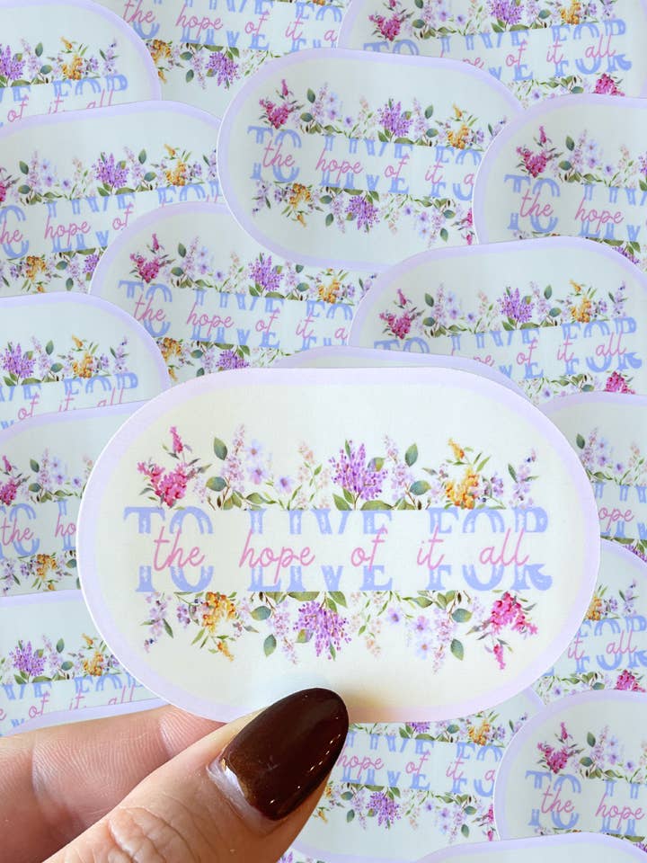 Om te leven voor de hoop van alles|Door Tay geïnspireerde augustussticker voor wholesale door Typo Lettering Co