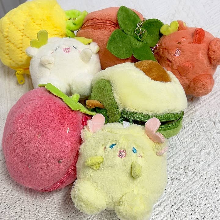 SoapElenGlen - Wholesale Keychain – Women's - Transforming Fruit Plush Doll Backpack Keychain Pendant16