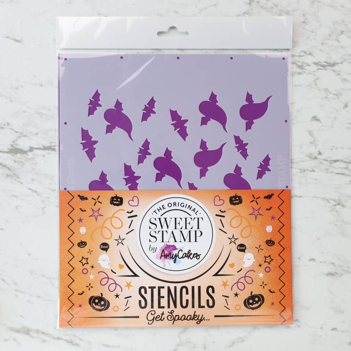 Stencil per Dolci - Pipistrelli & Fantasmi per la vendita all'ingrosso da parte di Sweet-Stamp
