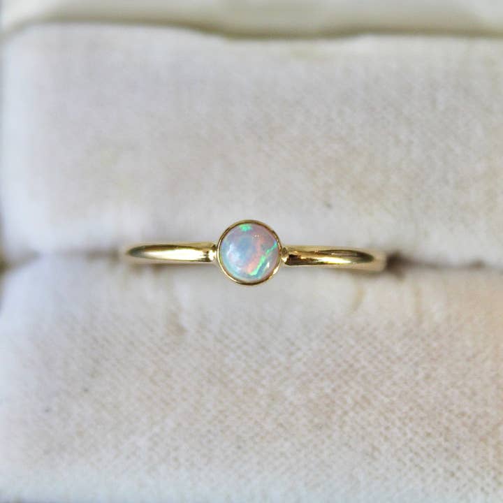 Vivian Grace Jewelry - Wholesale Band/Stacked Ring - Bello Opal Stacking Ring - 14k Gold Filled