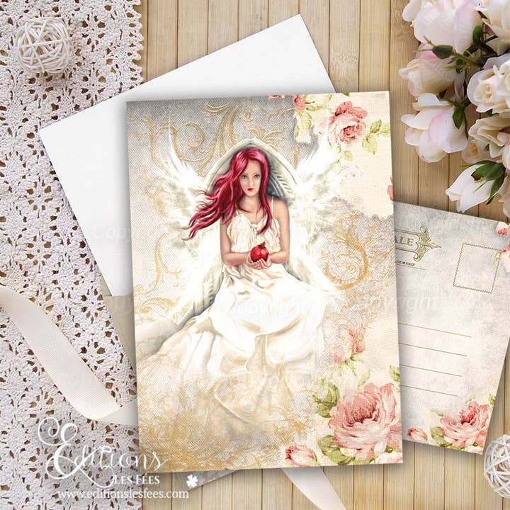 Editions des Fées - Venta al por mayor Tarjeta postal - Postal de ángel guardián «Omael» - Sin sobre