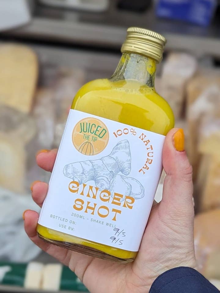 Ginger Shot - Ginger, Orange, Turmeric Health Shot 200ml for wholesale by Juiced the Tip