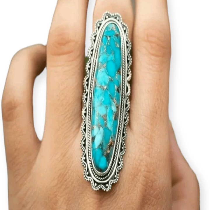 The Bling Barn - Wholesale Cocktail/statement ring - Ready to Rock Western Look Long Ring