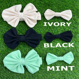 Luxe Link Vintage Grosgrain Long Bow Luxury Hair Bow or 