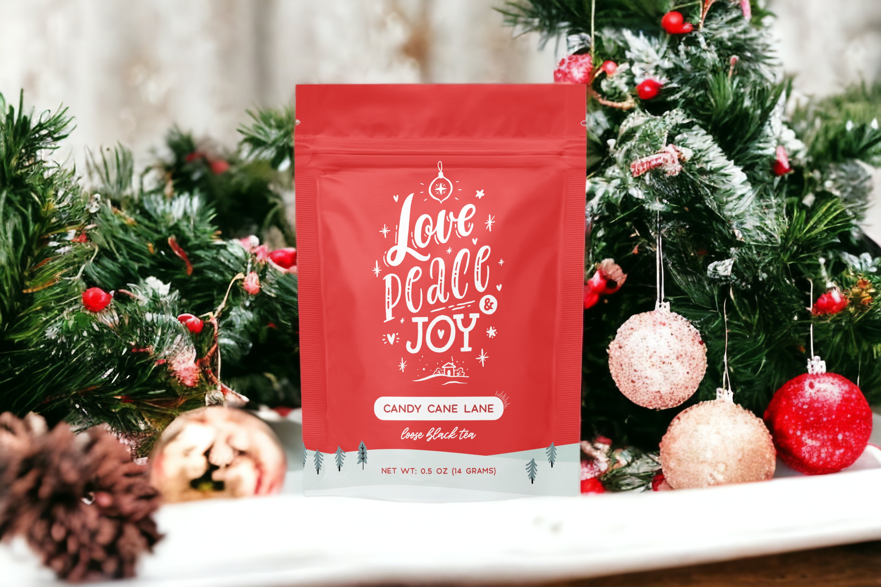 Little Prayer Tea Company - Wholesale Loose Tea - Candy Cane Lane (Love, Peace & Joy)2