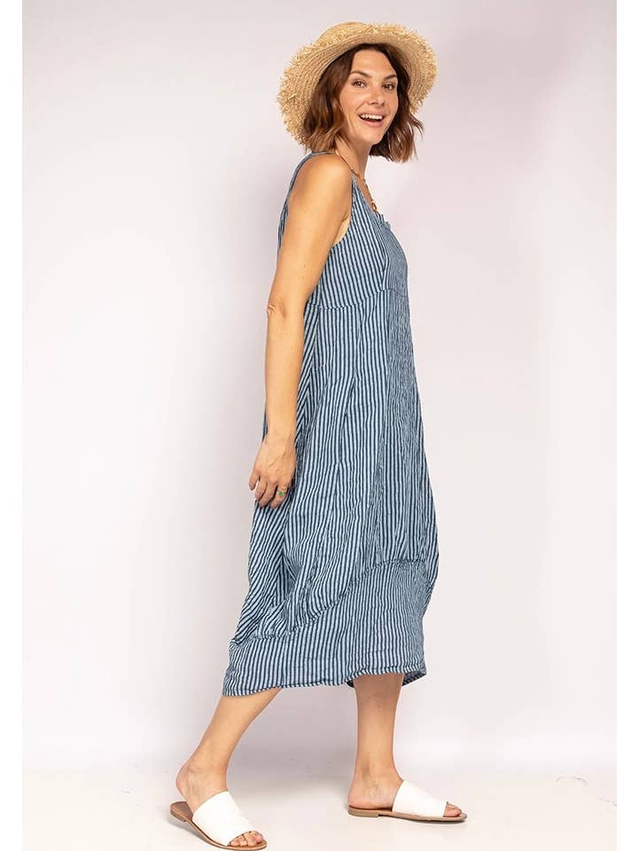 LINEN & COTTON HOUSE - Wholesale Dress - Women's - ROBE EN LIN 322 8119 RAYÉE PRINTEMPS ÉTÉ VÊTEMENTS16