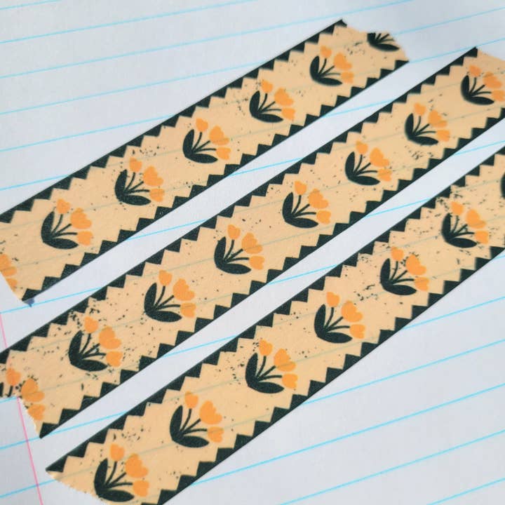 Washi Tape mit gelben Tulpen für den Großhandel von Secret Planet