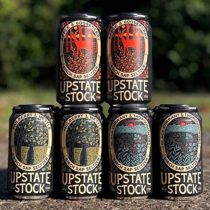 Upstate Stock Seltzers - Vente Eau gazeuse - PACK DE 12 SELTZER DE SÈVE DE BOULEAU POMME ET GROSEILLE5