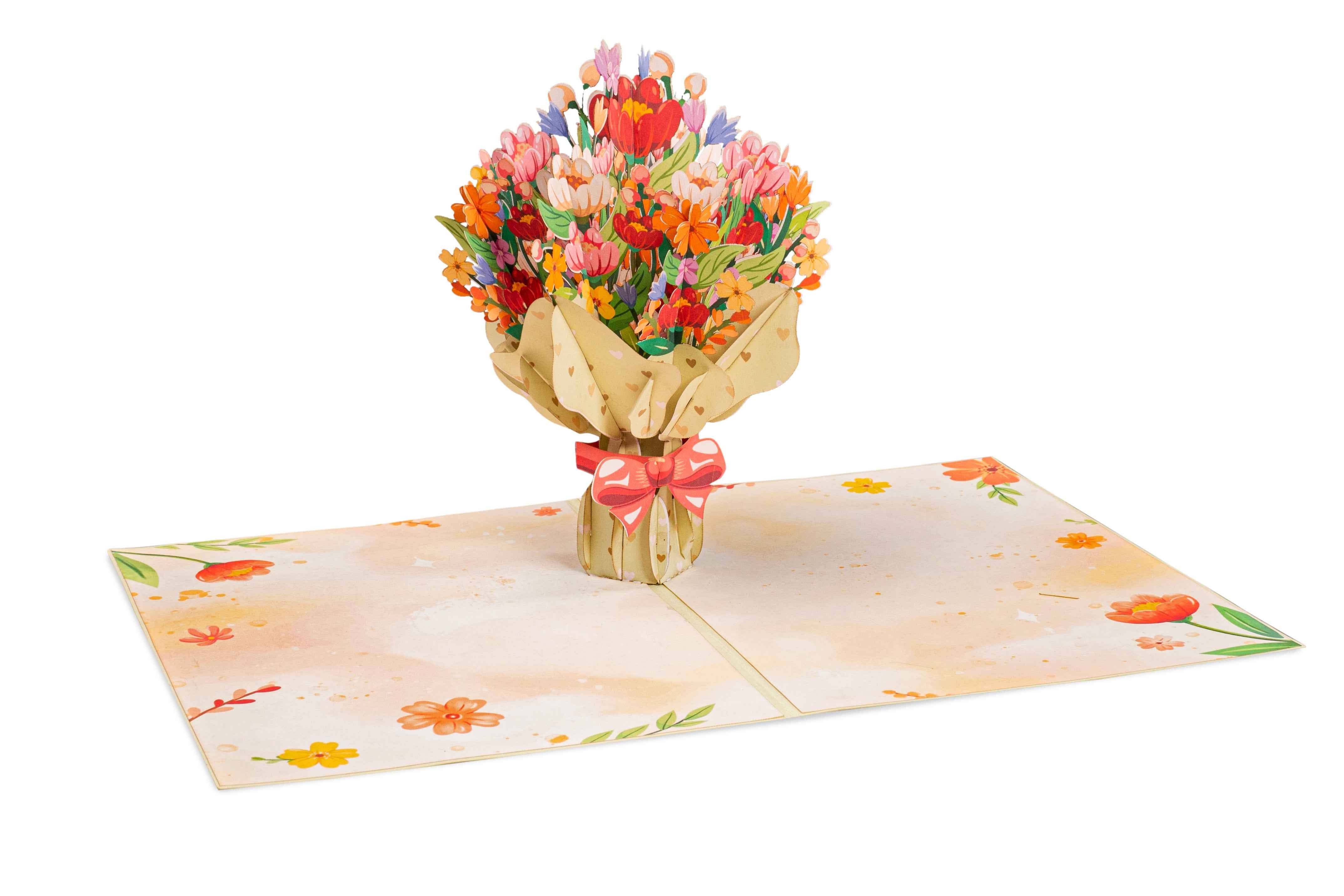 Paper Love - Vente Carte de vœux classique - Bouquet Floral Surdimensionné 10" Pouces3