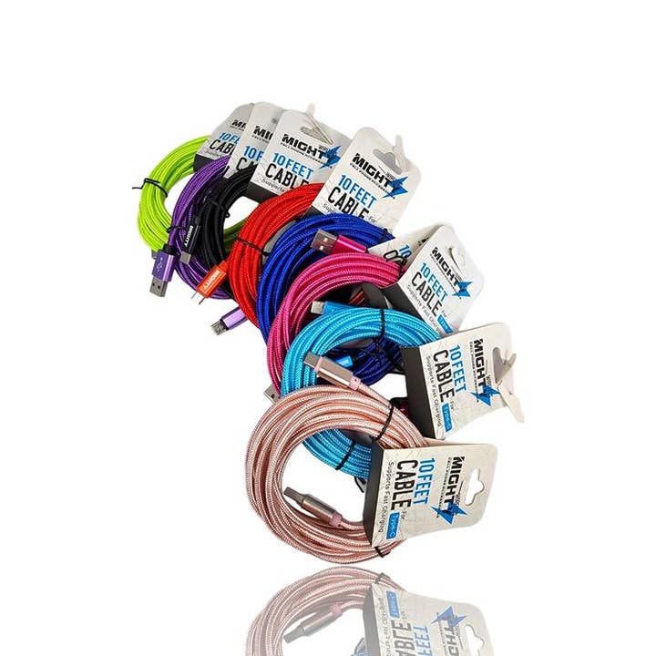 Mighty Wireless – wholesale Charging cable – Solid Fabric Type-C Cable Wholesale 10ft