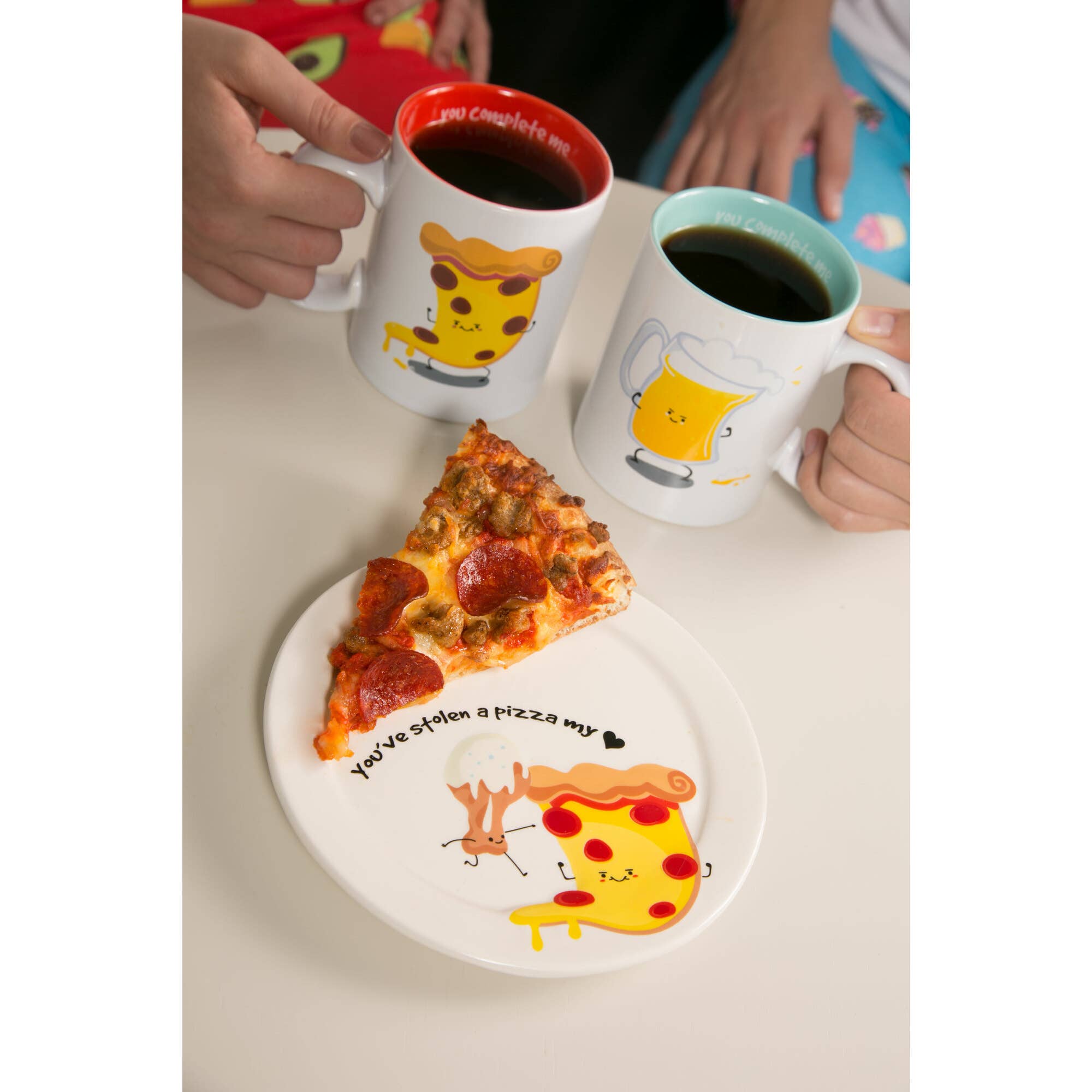 Pavilion - Wholesale Appetizer Serveware - Pizza My Heart  - 7" Appetizer Plates
(Set of 2) 1