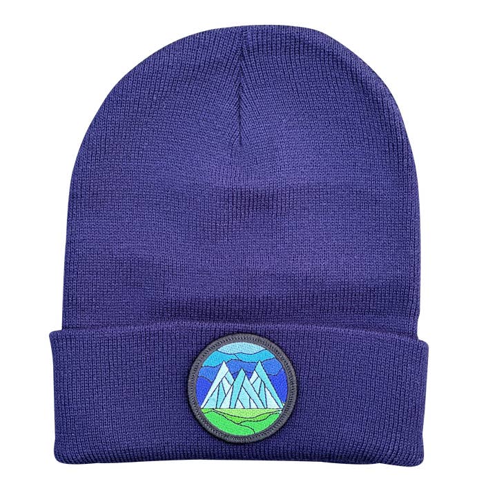 Direction Apparel - Wholesale Beanie - Unisex - Stained Glass Mountains Beanie with Patch