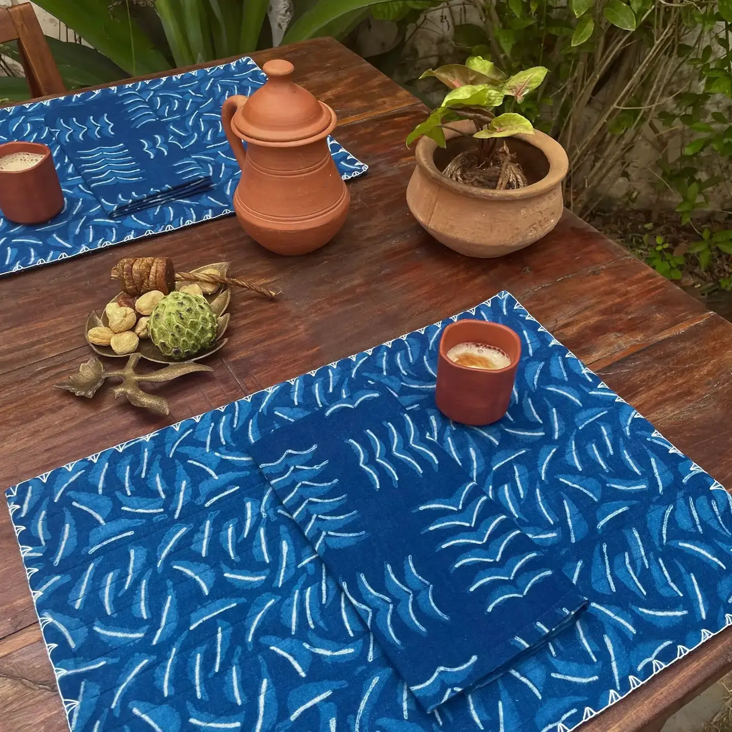 Ethical Global - Vente Sets de table - Sets de Nappes Matelassées Fait Main Commerce Équitable (Lot de 2)3