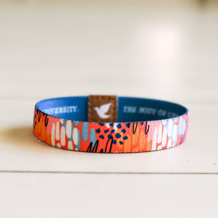 Pink Salt Riot - Wholesale Woven/Braided Bracelet - Love the Diversity Women's Elastic Bracelet