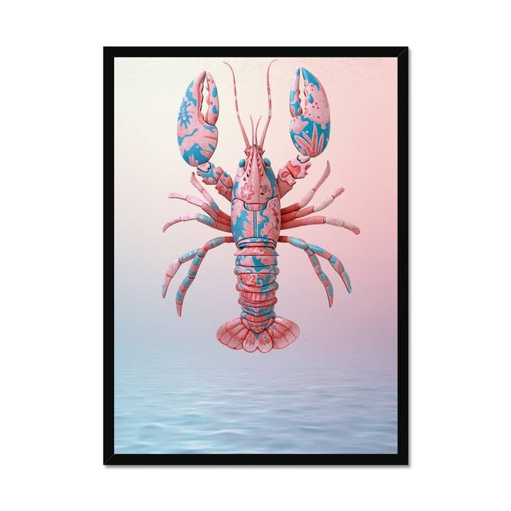 Den flygande hummern inramad tryck för wholesale av Pixel Gallery