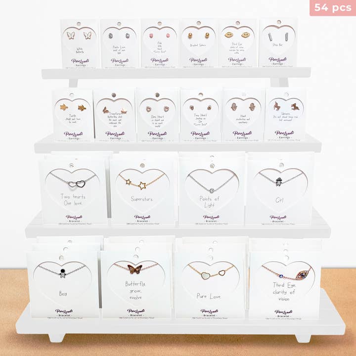 Bestselling Earrings and Bracelets - 54 Pc + Free Display for wholesale by Liventi Jewelry