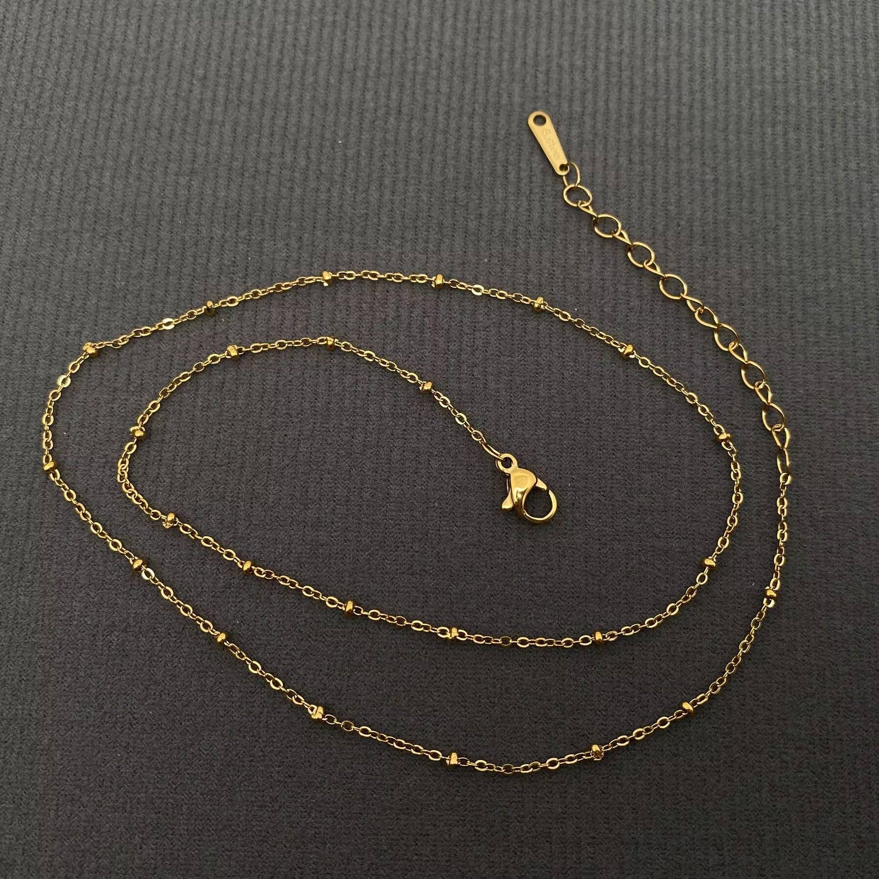 Mio Queena - Wholesale Extender Chain - DIY Accessories for Necklaces 18K Golden S.Steel Chain - FGS9