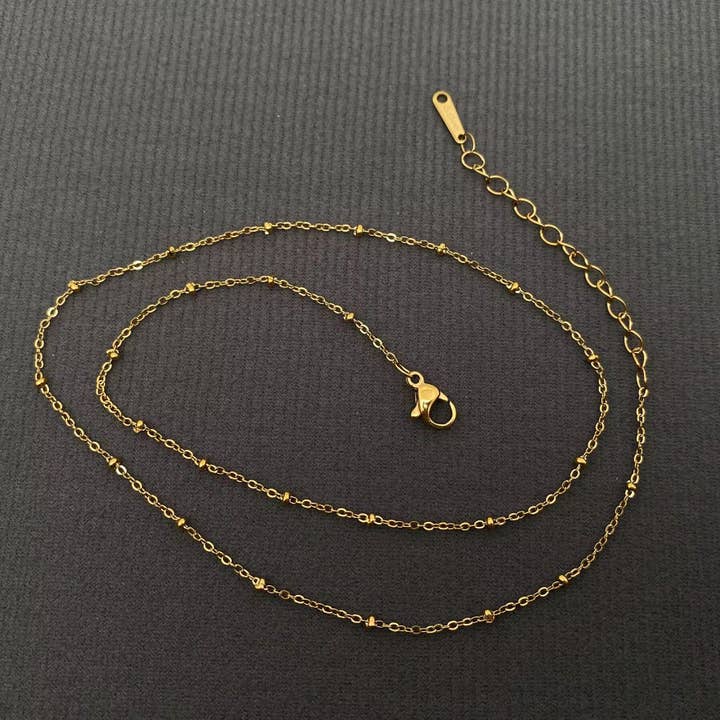 Mio Queena - Wholesale Extender Chain - DIY Accessories for Necklaces 18K Golden S.Steel Chain - FGS9