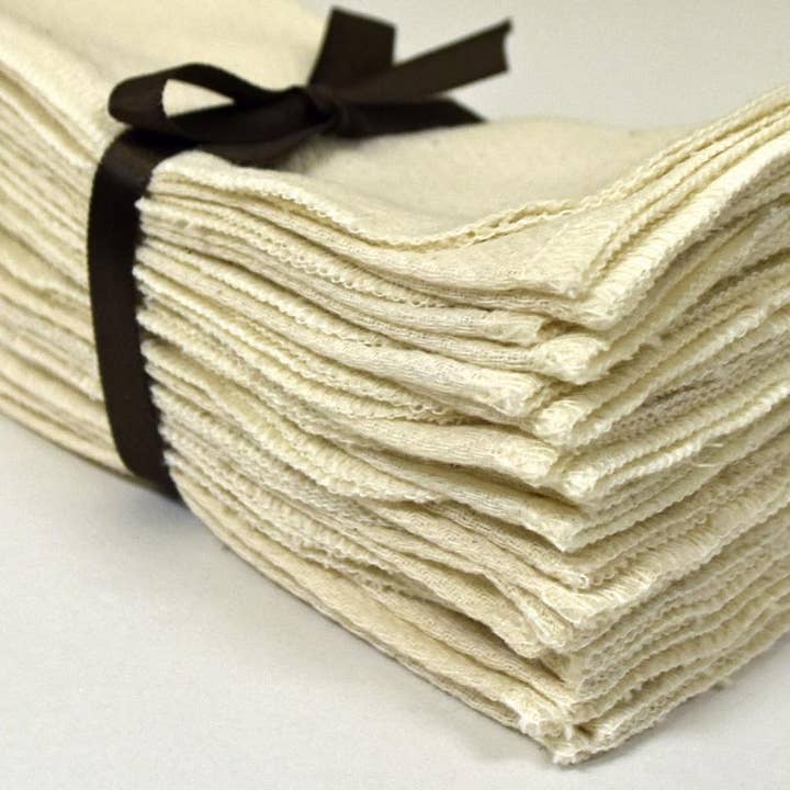 Ginas Soft Cloth Shop - Wholesale Dishcloth - Organic Birdseye - 14x14 Paperless Unpaper Towels 2 Ply