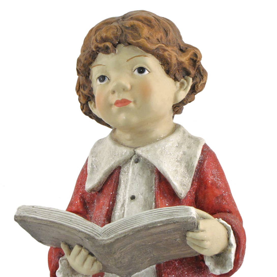 Zaer Ltd. International - Wholesale Christmas Decoration - Red Cloak Christmas Tushkas with Book & Lantern- 2PC/Set6