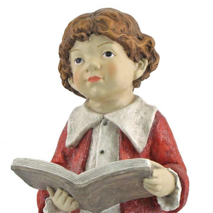 Zaer Ltd. International - Wholesale Christmas Decoration - Red Cloak Christmas Tushkas with Book & Lantern- 2PC/Set6