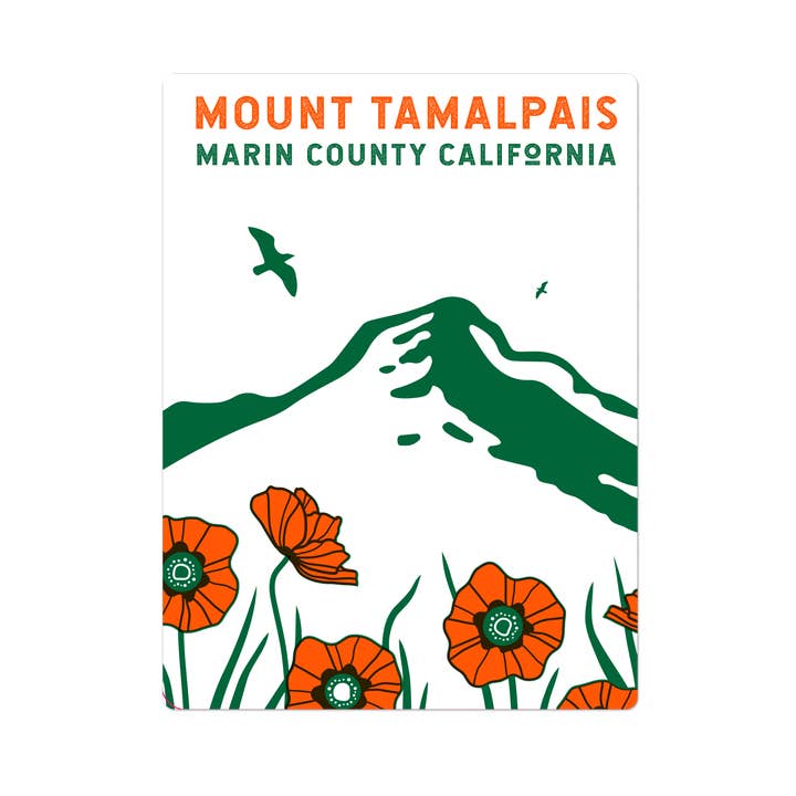 Mount Tam Sticker for wholesale by Sweet Bippy Press