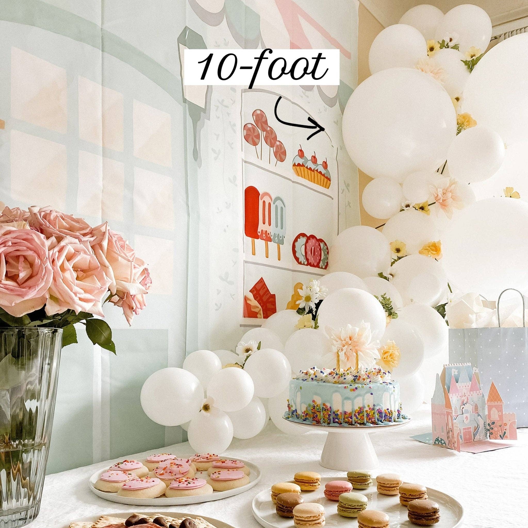 Ellie's Party Supply - Wholesale Balloon - All White Balloon Wedding Arch Kit - Balloon Garland Kit1