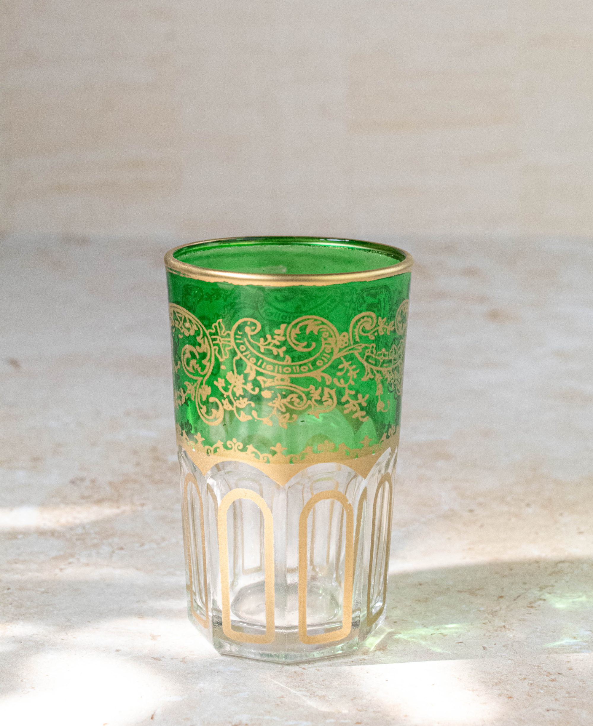 Maison Berber - Wholesale Drinking Glass/Cup - Moroccan Tea Glasses Set of 6 - Green5