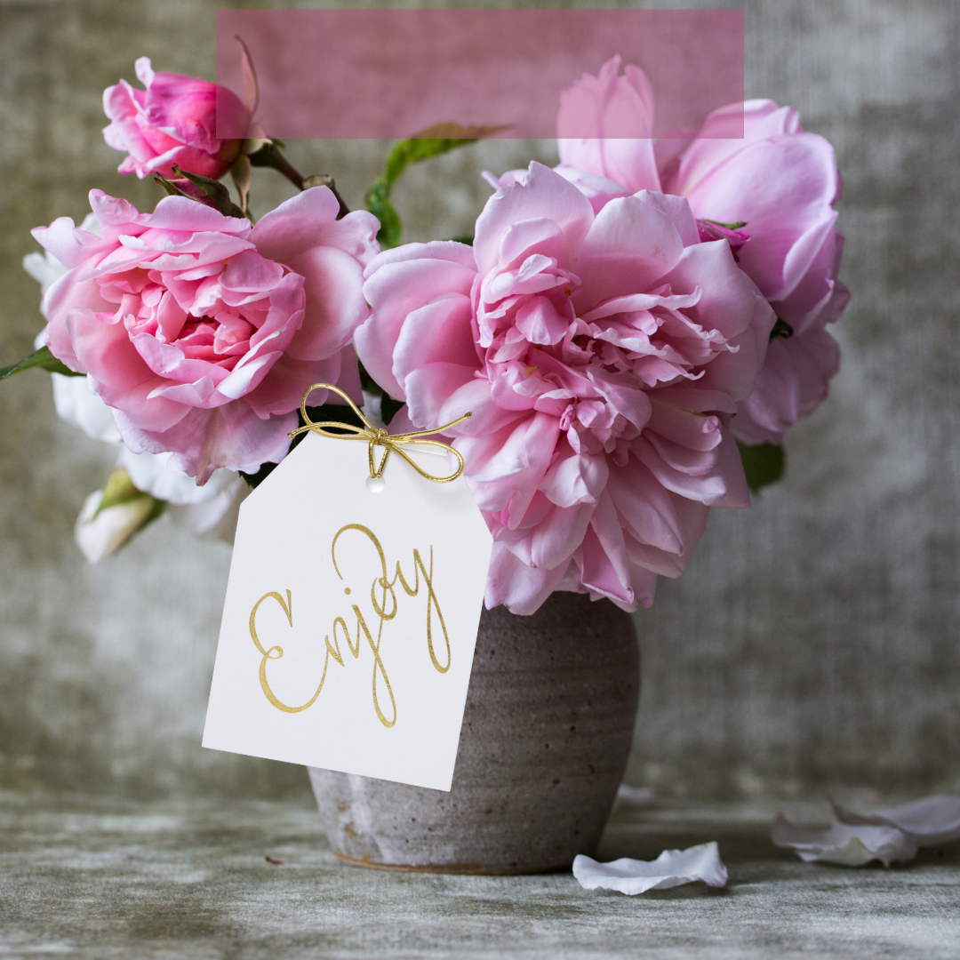 WowWordZ - Wholesale Gift Tag - Enjoy Gold Foil Gift Tags, Black or White, Set of 10 3