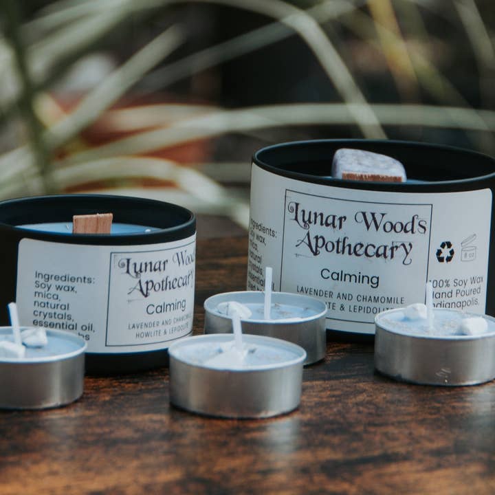 Lunar Woods Apothecary - Wholesale Jar/Filled Candle - Calming Intention Candle