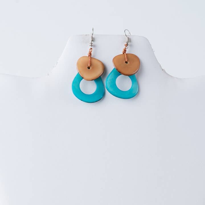 Orecchini Geometrici Tagua Charli per la vendita all'ingrosso da parte di TaguArtsy