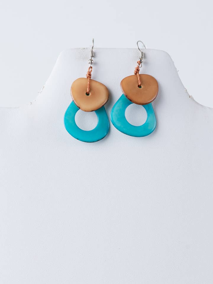 Charli Geometric Tagua Earrings  for wholesale by TaguArtsy