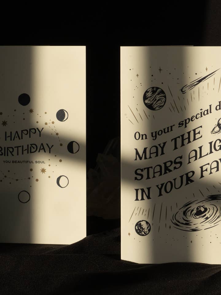 Cartão de saudação Stars Align Birthday Special Day Card por atacado de Curimonia