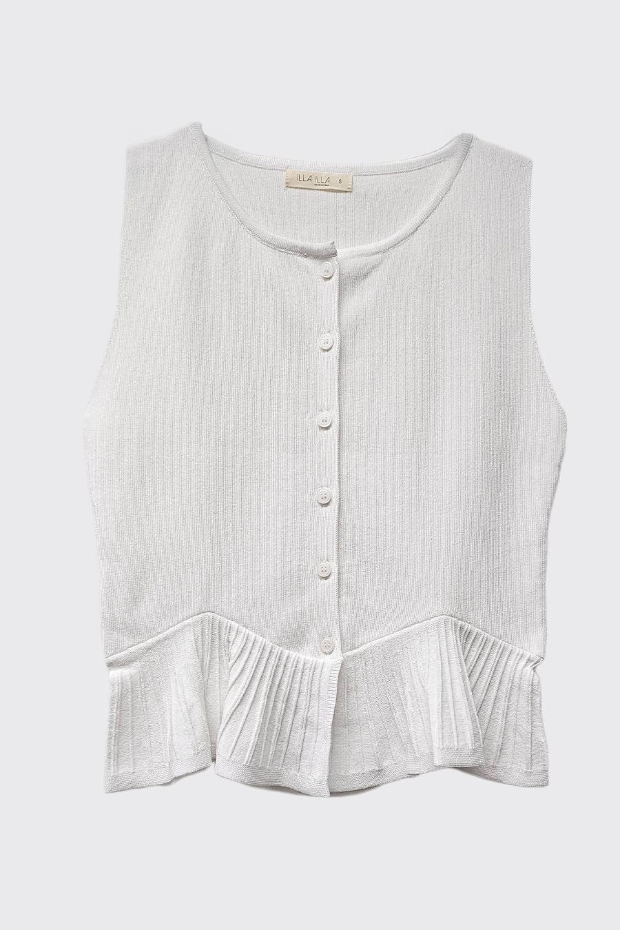 ILLA ILLA - Wholesale Cardigan - Women's - Everyday Comfort Knit Ruffle Hem Cardigan Sweater Tank8