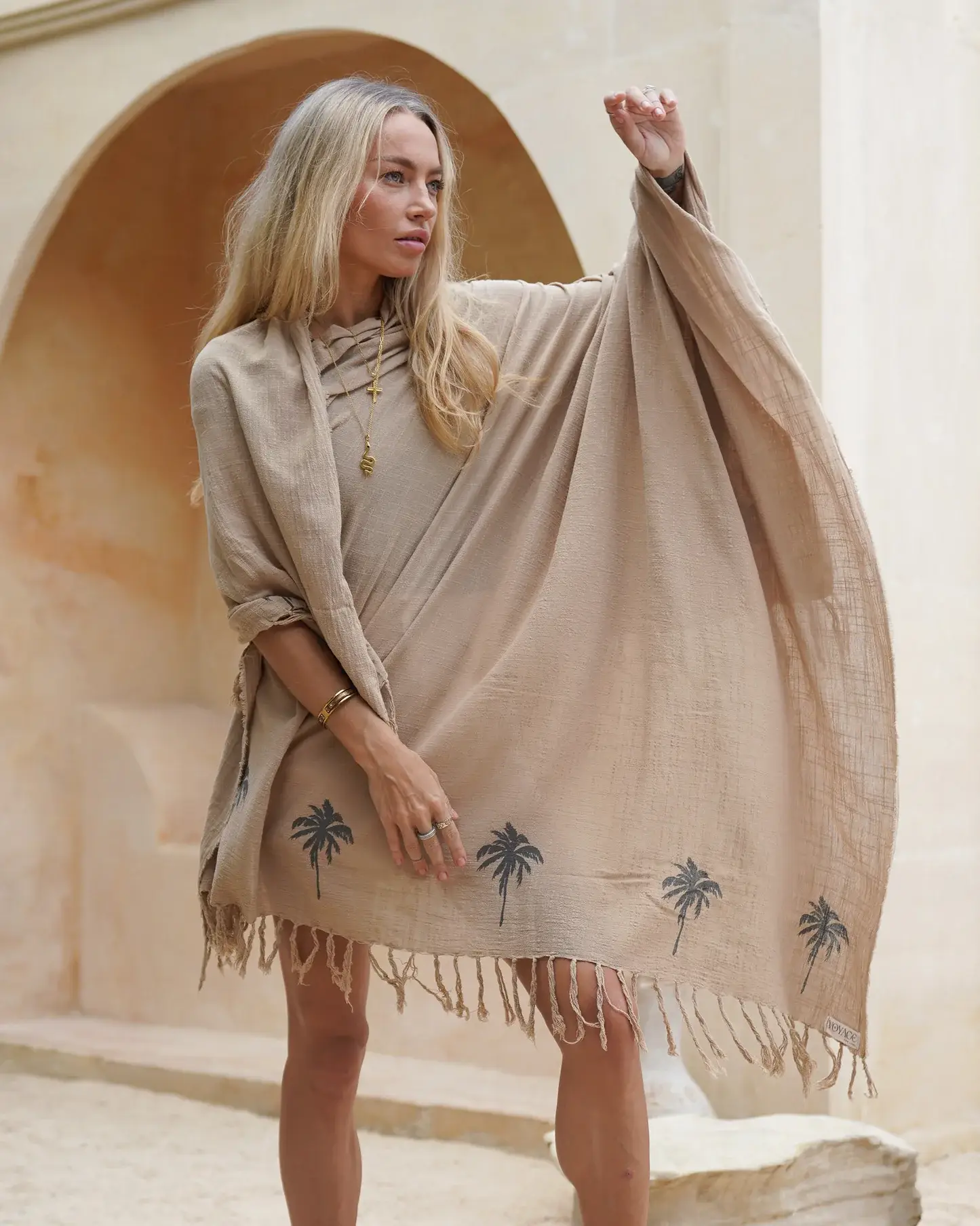 Voyage the Label – wholesale Strandväska – Jamaica Pareo - Sand0