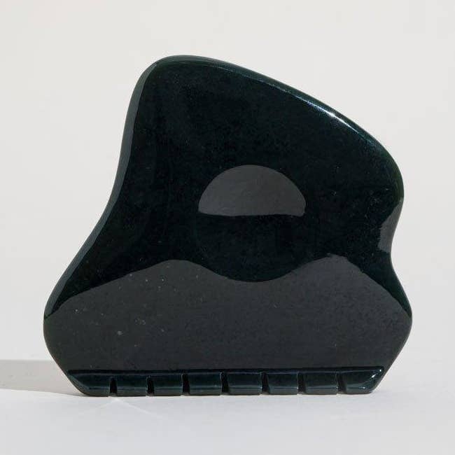 Nephrite Jade Gua Sha Stone for Lymphatic Drainage Facial for wholesale by Bohemia Skin