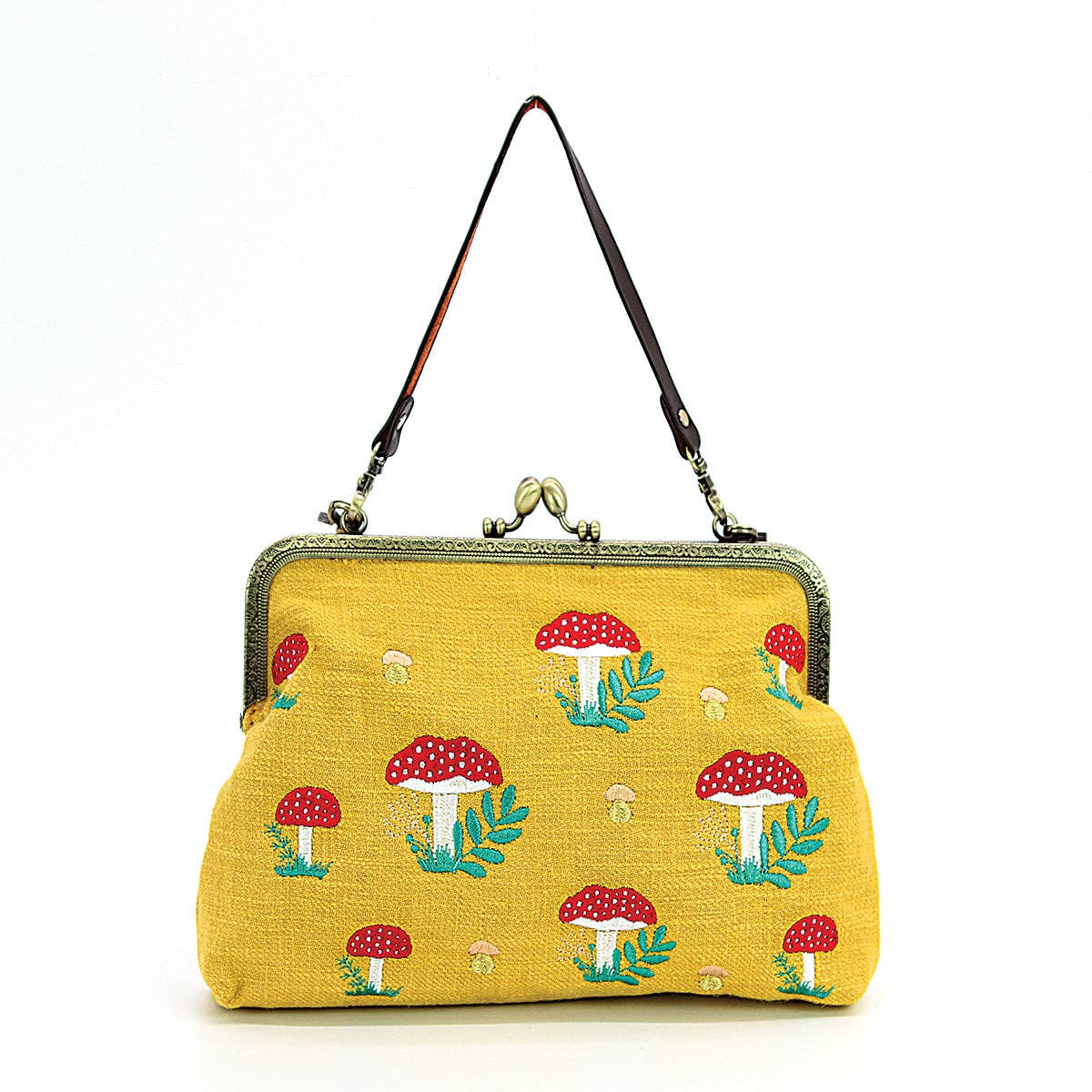 COMECO INC - Wholesale Crossbody Bag - Women's - Mushrooms Kisslock Bag0