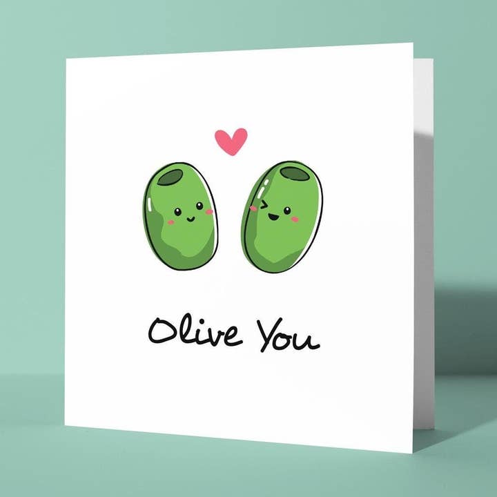 Olive You - Jubiläums- & Valentinstagskarte für den Großhandel von Peacock Printing