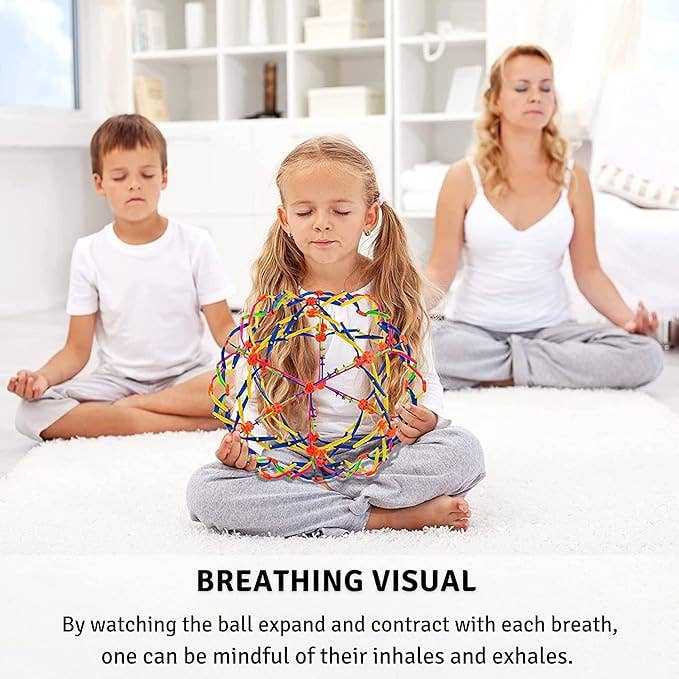 4E's Novelty - Wholesale Fidget Toy - Kids - Expandable Breathing Ball - Stress Reliever Fidget Toys (Colors May Vary) for Yoga, Anxiety, Relaxation - Expanding Sphere from 5.6" to 12.5" for Kids & Adults by 4E's Novelty1