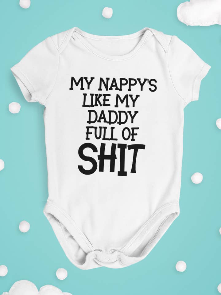 Body amusant pour bébé My Nappy's Like My Daddy, cadeau pour la vente par Little Ratbag
