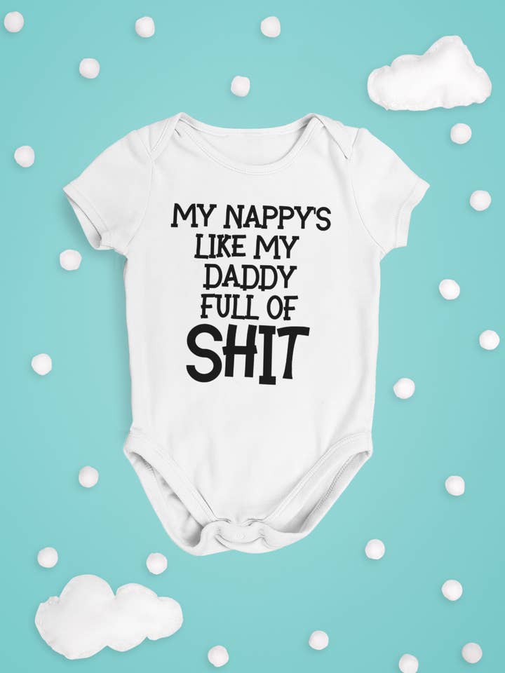 Colete Presente Meu Fraldas Like My Daddy Funny Baby por atacado de Little Ratbag